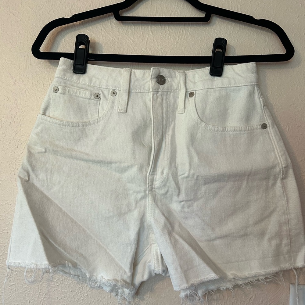 Madewell White Jean Shorts